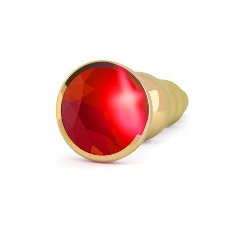 RICH R5 GOLD PLUG ANAL METAL RED SAPHIRE 12.5CM