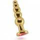 RICH R5 GOLD PLUG ANAL METAL RED SAPHIRE 12.5CM