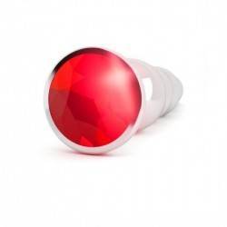 RICH R5 SILVER PLUG ANAL METAL RED SAPHIRE 12.5CM