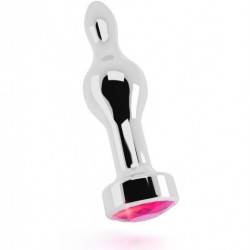 RICH R8 METAL PLUG ANAL METAL ROSE RED  SAPHIRE 8.9CM