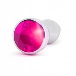 RICH R9 SILVER PLUG ANAL METAL PINK SAPHIRE 10CM