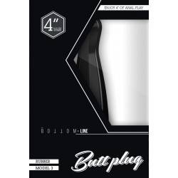 BOTTOMLINE M3 BUTTPLUG ANAL RUBBER NEGRO 10.5 X 3.8CM