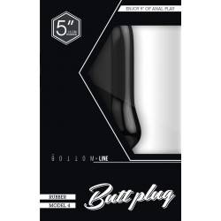 BOTTOMLINE M4-5 BUTTPLUG ANAL RUBBER NEGRO 13 X 4.3CM