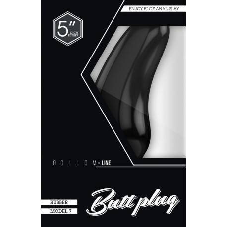 BOTTOMLINE M7-5 BUTTPLUG ANAL RUBBER NEGRO 13 X 4.4CM