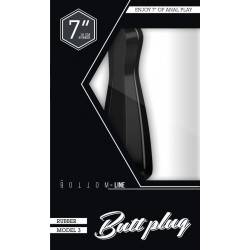 BOTTOMLINE M3-7 BUTTPLUG ANAL RUBBER NEGRO 18 X 5.2CM