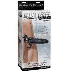 STRAP-ON DILDO HUECO 9" CON VIBRACIÓN FETISH FANTASY EXTREME