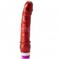 VIBRADOR ROJO REALISTICO  23 CM