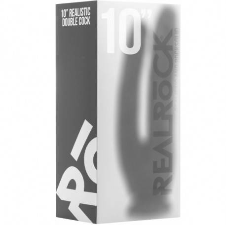REAL ROCK DOUBLE COCK NEGRO / ANAL 17.5 VAGINAL 15CM