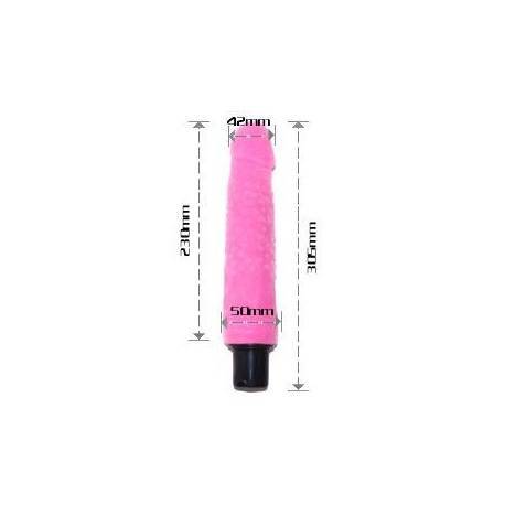 VIBRADOR LOVE CLONE 23CM CON PUNTITOS ROSA