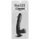 BASIX PENE DE GELATINA SUCCION NEGRO 19 CM