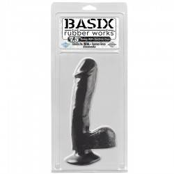 BASIX PENE DE GELATINA SUCCION NEGRO 19 CM