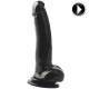 BASIX PENE DE GELATINA SUCCION NEGRO 21 CM