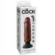 DILDO VIBRADOR KING COCK 15.24 CM MARRON