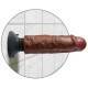 DILDO VIBRADOR KING COCK 15.24 CM MARRON