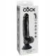 DILDO VIBRADOR KING COCK CON TESTICULOS 23 CM NEGRO