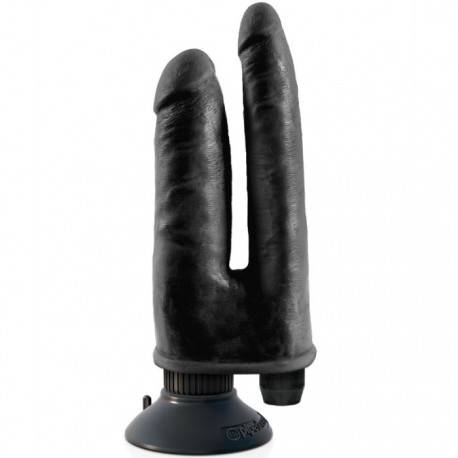 VIBRADOR DOBLE KING COCK COLOR NEGRO