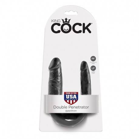 KING COCK DILDO DOBLE PENETRACIÓN 12.7CM NEGRO