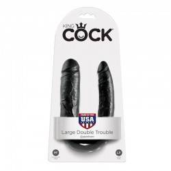 KING COCK DILDO DOBLE PENETRACIÓN 17.8 CM NEGRO