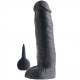 KING COCK PENE REALISTICO EYACULADOR NEGRO 27.94CM