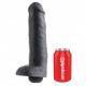 KING COCK PENE REALISTICO EYACULADOR NEGRO 27.94CM