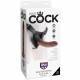 KING COCK HARNESS CON PENE REALISTICO MARRON 20.3 CM