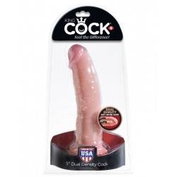 KING COCK DUAL DENSITY 9" DILDO NATURAL