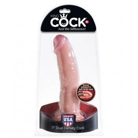 KING COCK DUAL DENSITY 9" DILDO NATURAL