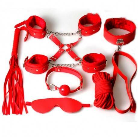 SET FETISH 8 PIEZAS EN ROJO