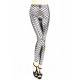 QUEEN LINGERIE LEGGING SILVER METALLIC