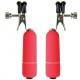 PINZA PEZONES CON VIBRADOR ROJO