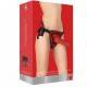 OUCH DELUXE ARNES CON DILDO SILICONA SUAVE ROJO  25.5CM