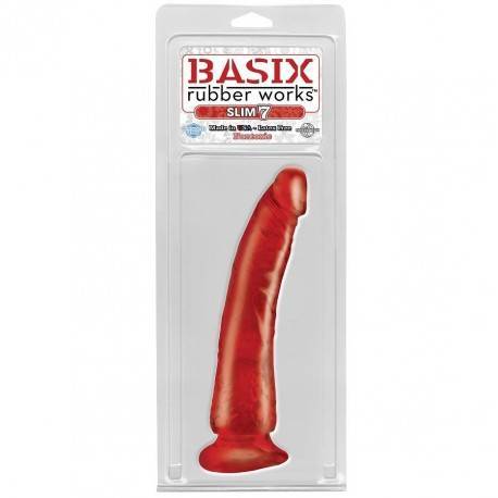 BASIX PENE DE GELATINA SLIM 19 CM ROJO