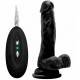 REAL ROCK 002 VIBRADOR 100% REALISTICO NEGRO 18 CM (13CM INS)