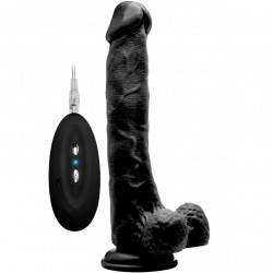 REAL ROCK 005 VIBRADOR 100% REALISTICO NEGRO 27 CM (20 CM INS)