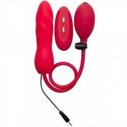 OUCH PENE INFLABLE VIBRADOR SILICONA ROJO 14 CM