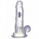 REAL ROCK 001 VIBRADOR 100% 15CM (11 CM INS) REALISTICO TRANSPARENTE