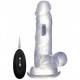 REAL ROCK 001 VIBRADOR 100% 15CM (11 CM INS) REALISTICO TRANSPARENTE