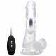 REAL ROCK 002 VIBRADOR 100% REALISTICO 18 CM (13 CM INS) TRANSPARENTE