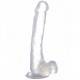 REAL ROCK 018 DILDO 100% REALISTICO 20 CM TRANSPARENTE