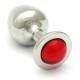 ROSEBUDS  CRISTAL PLUG ACERO 43 X 25MM ROJO