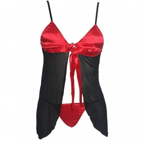 BABYDOLL 2 PCS NEGRO/ROJO ARTICULO REGALO