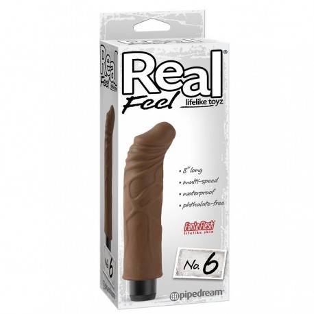 REAL FEEL LIFELIKE TOYZ VIBRADOR NUM 6 MARRON