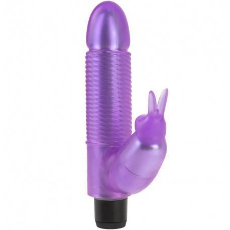 JELLY GEMS 13 VIBRADOR DE GELATINA CONEJITO LILA