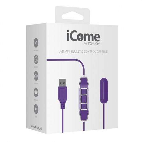 ICOME MINI BALA VIBRADORA CON CAPSULA DE CONTROL MORADO