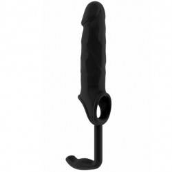 SONO EXTENSION PENE AÑADE   3.5CM  + PLUG ANAL N19 NEGRO