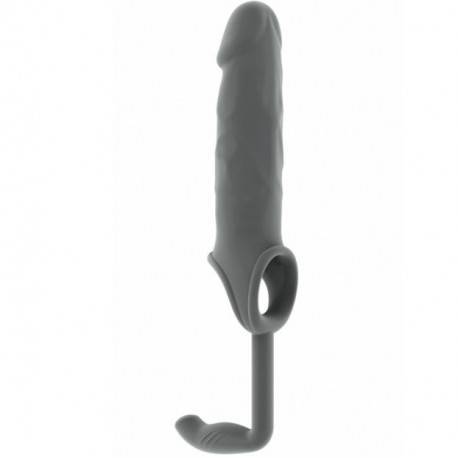 SONO EXTENSION PENE AÑADE   3.5CM  + PLUG ANAL N19 GRIS