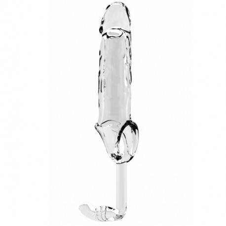 SONO EXTENSION PENE AÑADE   3.5CM  + PLUG ANAL N19 TRANSPARENTE