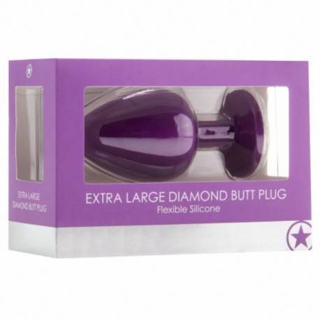 PLUG EXTRA LARGO MORADO CON DIAMANTE