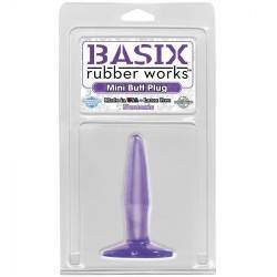 BASIX MINI PLUG ANAL DE GELATINA LILA 9CM