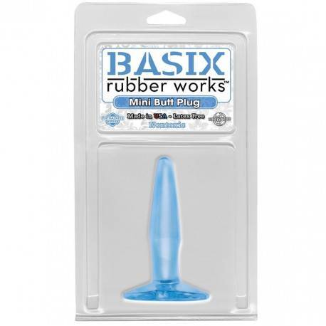 BASIX MINI PLUG ANAL DE GELATINA AZUL 9CM